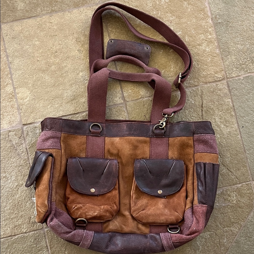 We The Free Brown and Tan Laptop Bag